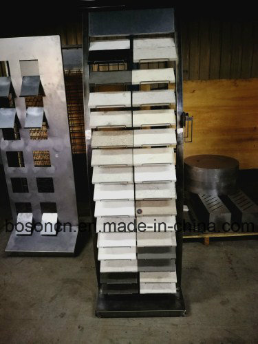 Heavy Duty Ceramic Marble Stone Mosaic Tile Showroom Metal Slide Display Rack Ceramics Floor Tiles Display Racks Unit Stand