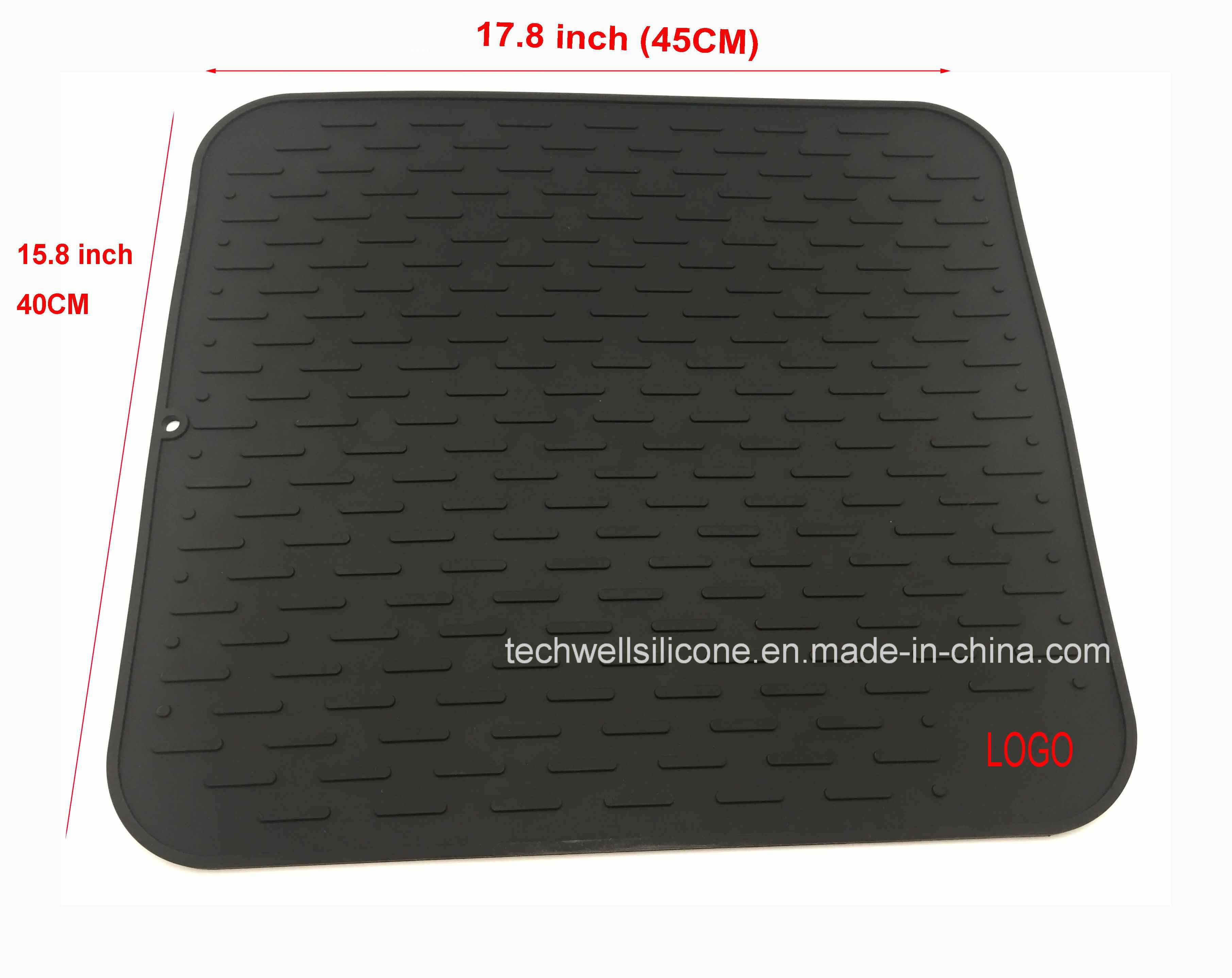 Hot Sell Silicone Mat 17.8X15.8 Inch Silicone Drying Mat