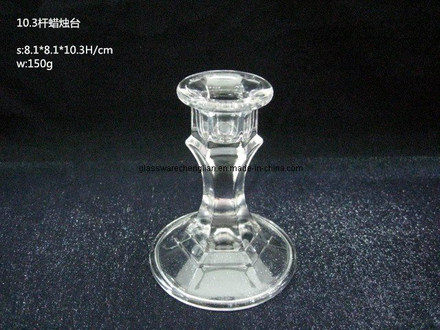 Crystal Machine-Made Glass Candle Holder (ZT-HG33)