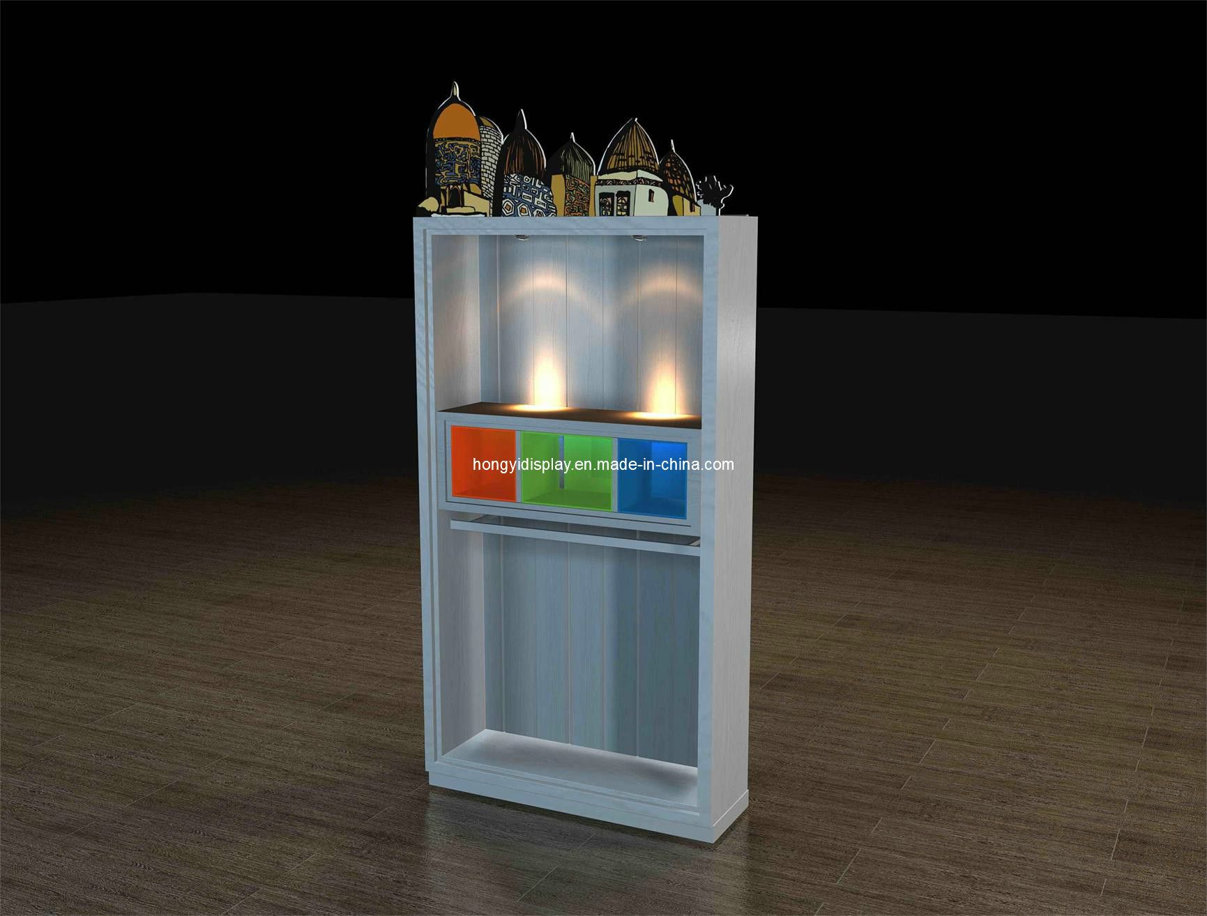 Fashion Display Shelf for Retail Shop, Childish Garment Slatwall