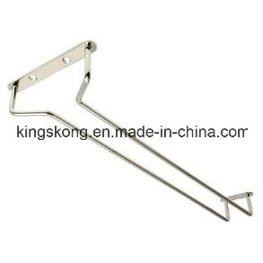 Median Size Iron Wine Cup Rack Glass Cup Hangers Rack Holder with Screws (Silver) , Glass Hanger Chrome