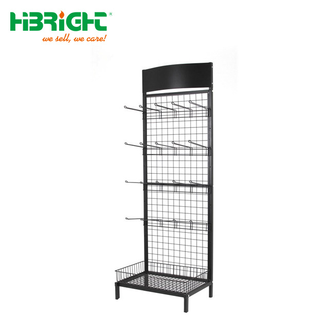 Metal Display Rack with Hooks Tool Rack