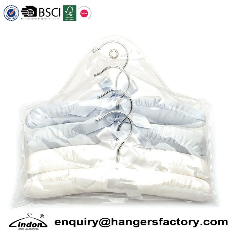 Wholesale Soft Children's Hanger, Swivel Hook Kids Padded Satin Hanger