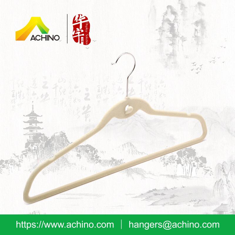 Non Slip Clothes Velvet Hanger with Cascading Hook (FSH103)