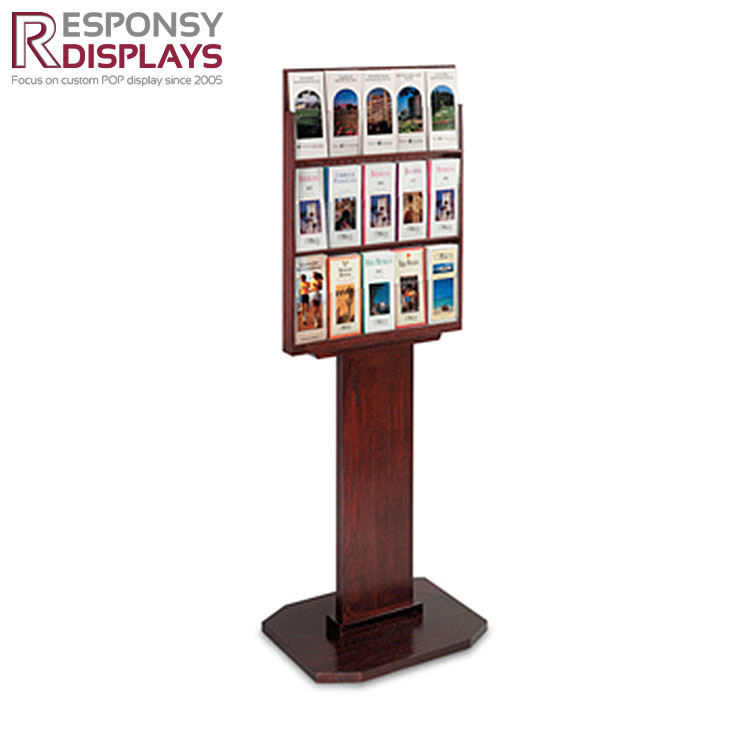 Fashion Counter Top Acrylic and Wood Magazine Display Shelf Modern Style Book Display Rack