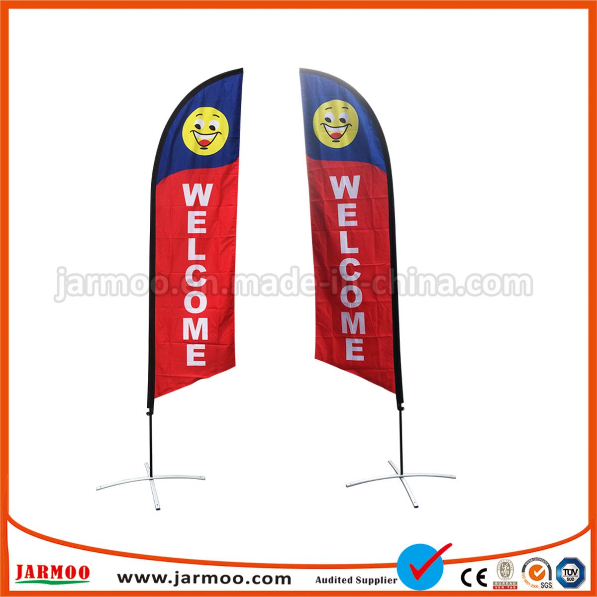 Custom Single or Double Printing Teardrop Beach Flag