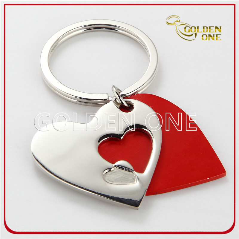 Creative Design Heart Enamel Charm Metal Keyholder
