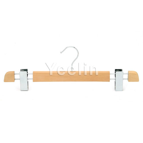 Wooden Trouser Hanger with Clips (200-43830)