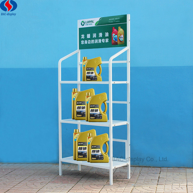 3 Tiers Floor Standing Metal Display Rack for Automobile Supplies