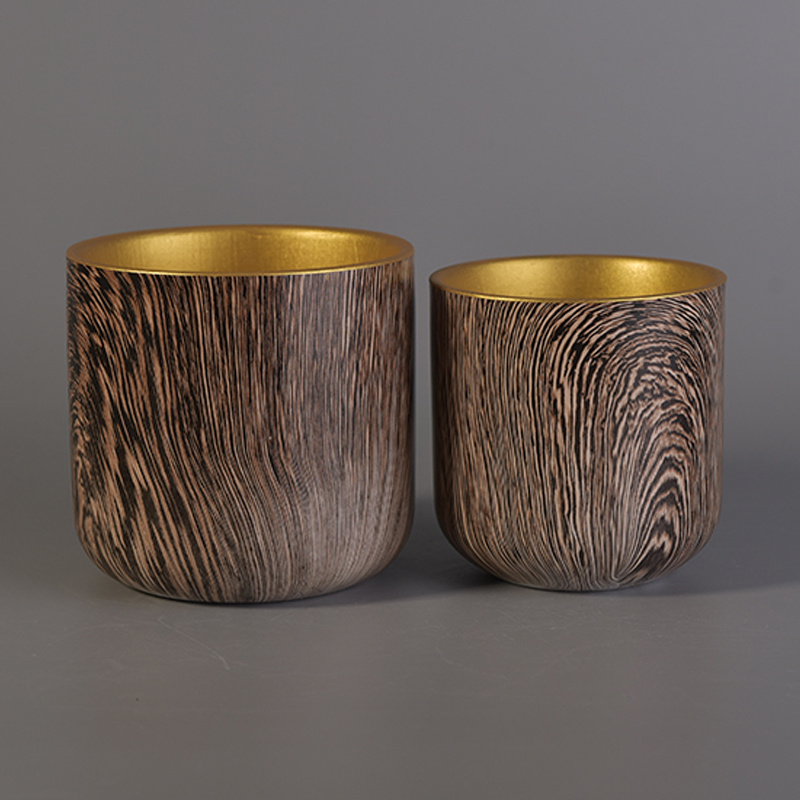 Wholesale Ceramic Candle Holder with Water Transfer Printing