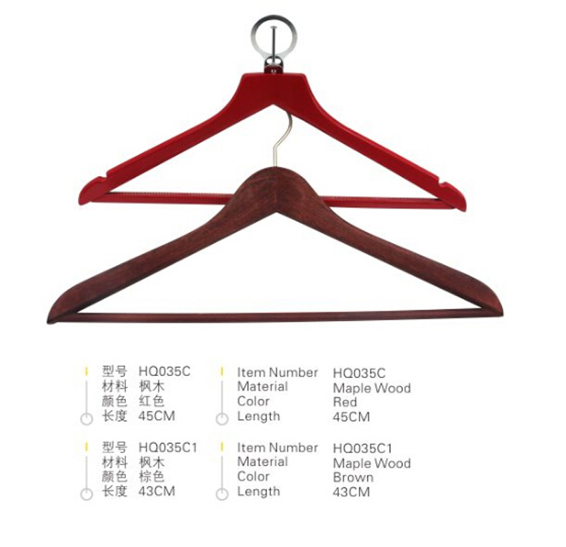 Maple Wooden Hanger Hq035cc1