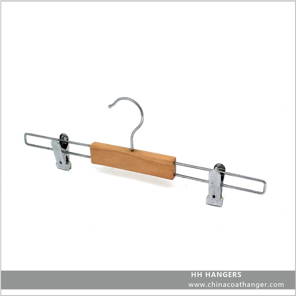 Extension Wooden Clips Hanger Bottom Pants Skirt Toursers Hanger