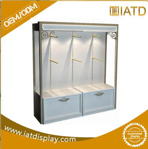 Pop up Wooden Cabinet Retail Tiles Dish Display Comic Books Rack with Lighting