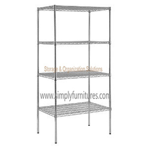 4-Layer Heavy Duty Wire Shelving for Garage (21