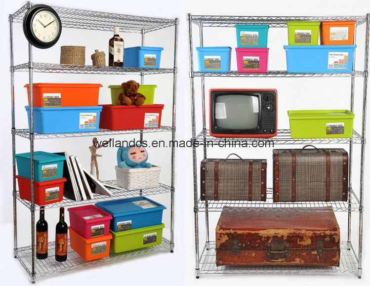 Space Saving 6 Shelves Adjustable NSF Heavy Duty Chrome Wire Metal Home Storage Rack