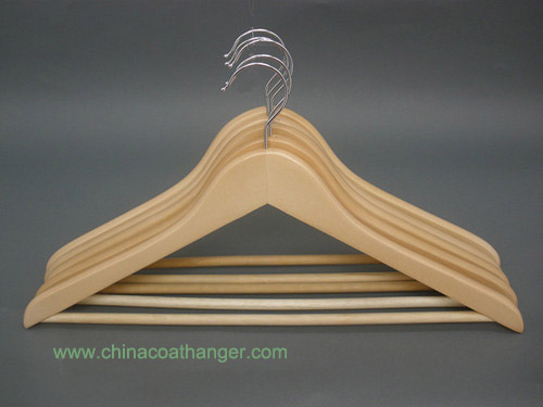 Eco Friendly Basicwooden Hangers for Jeans, Wooden Clothes Hanger