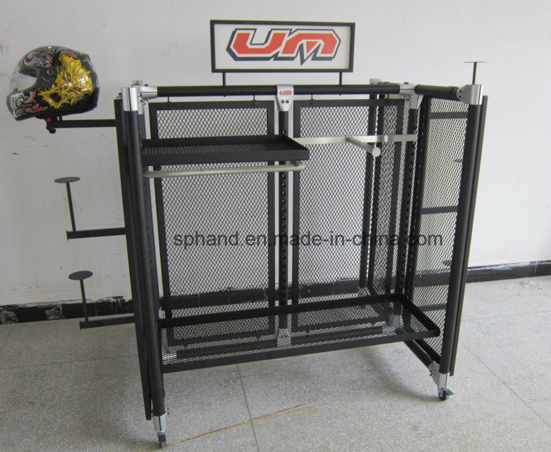 Multifuntional Metal Sports Garment Display Stand for Sprots Ware
