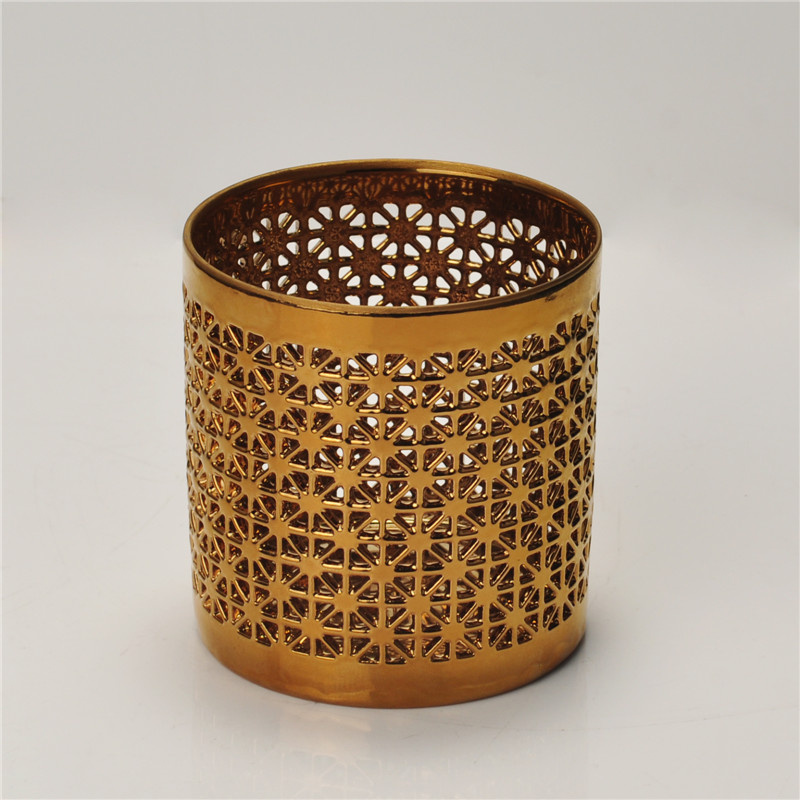 Electroplated Ceramic Tea Light Candle Holder