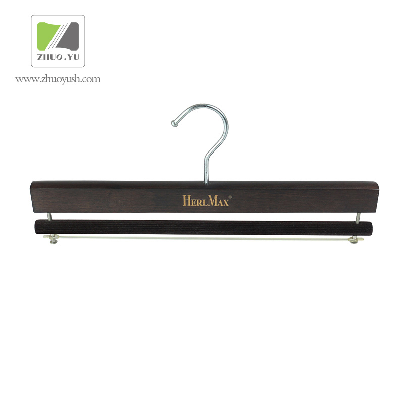 Brown Beech Wood Casual Pants / Cloth Hanger with Bar