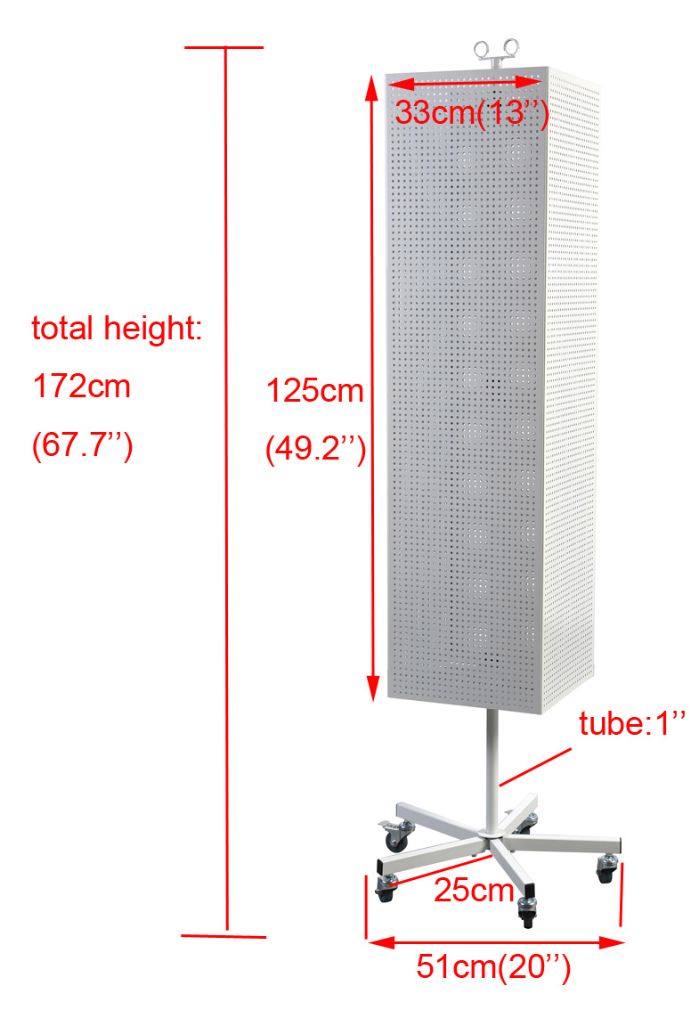 Metal Floor Standing Pegboard Spinning Rack (HBE-DS-20)