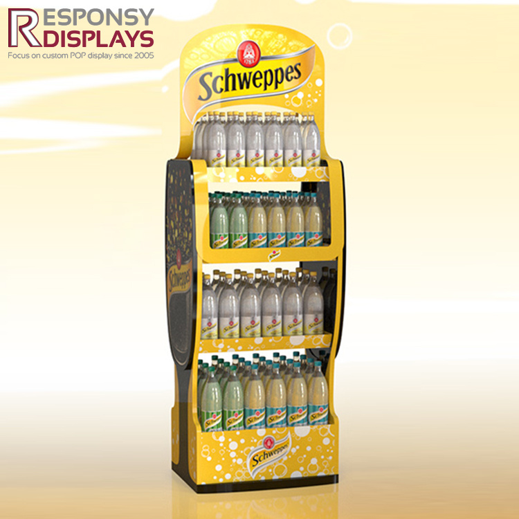 Floor Wood Juice Fruit Drink Beverage Display Shelves