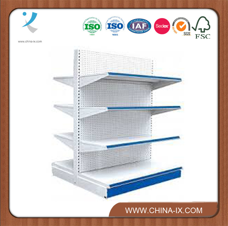 Wooden and Metal Rotating Double Sides Pegboard Display Rack (PHY282)