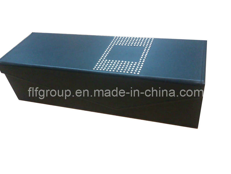 Promotional Black Elegant Top Quality Leather Wine Box (FG8016)