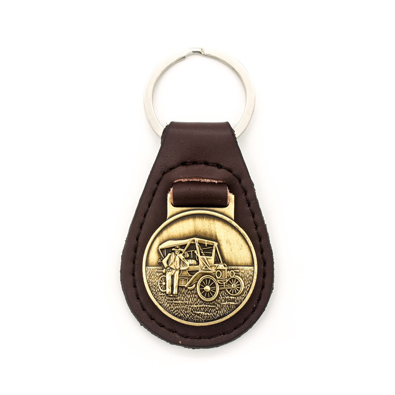 Quality Brown Leather Key Holder Epoxy Auto Parts Auto Parts