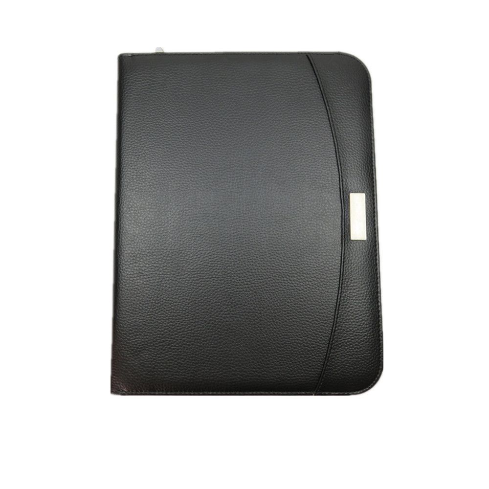 Travel Document Holder A4 Leather Conference Folder with Calculator