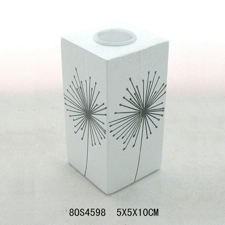 Tested En71 Standard Wooden Silver Candle Holder
