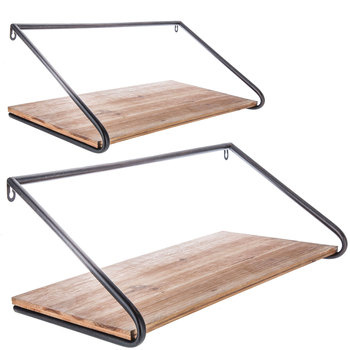 Unique Wood Book Shelf with Metal Book Ends
