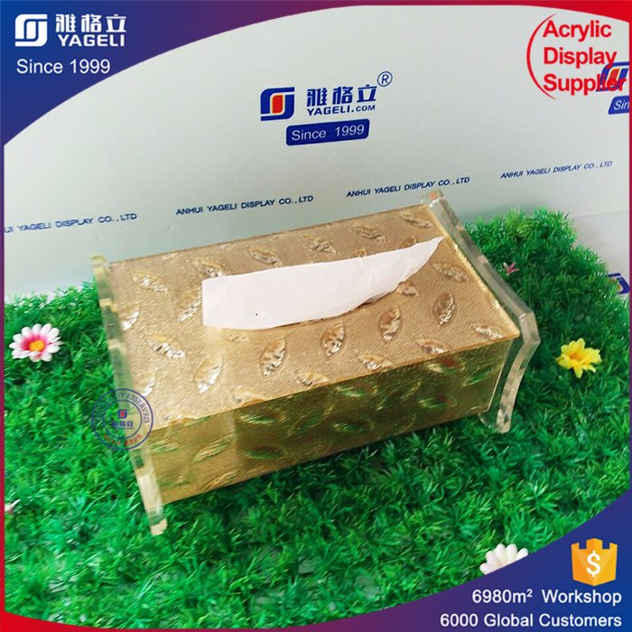 Plexiglass Tissue Box Acrylic Napkin Box with Custom Logo