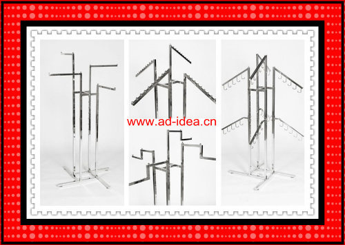 Rolling Stainless Steel Footwear Shoe Sock Display Stand