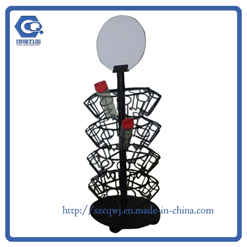 Counter Top Metal Rotating Candy Bottle Retail Display Rack
