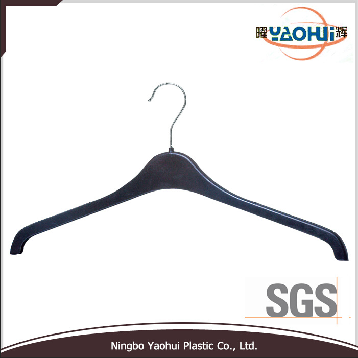 Anti-Slip Black Hanger with Metal Hook for Display (41cm)