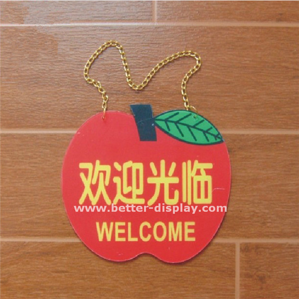 Acrylic Sign Holder with Suction Cups or Chains