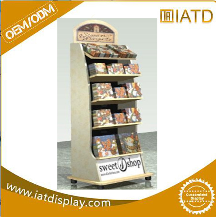 Pop up Wood Melamine Display Wall Storage Supermarket Shelf