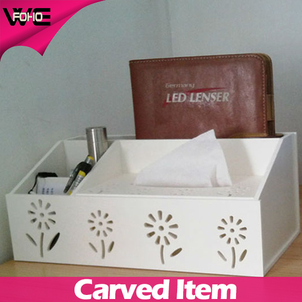 White Nice WPC Hollow out Storage Small Bookshelf