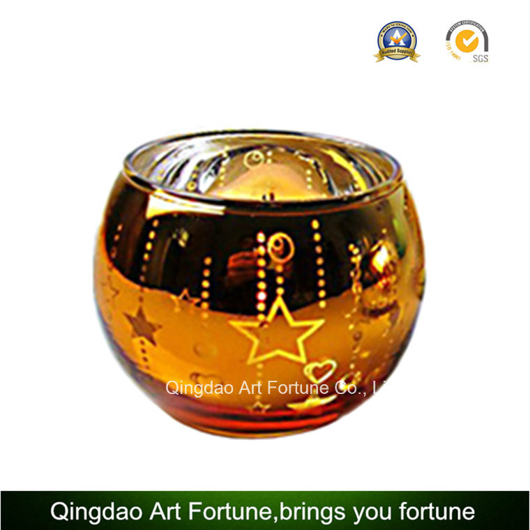 Round Glass Candle Holder for Tealight and Votive Manufacturer