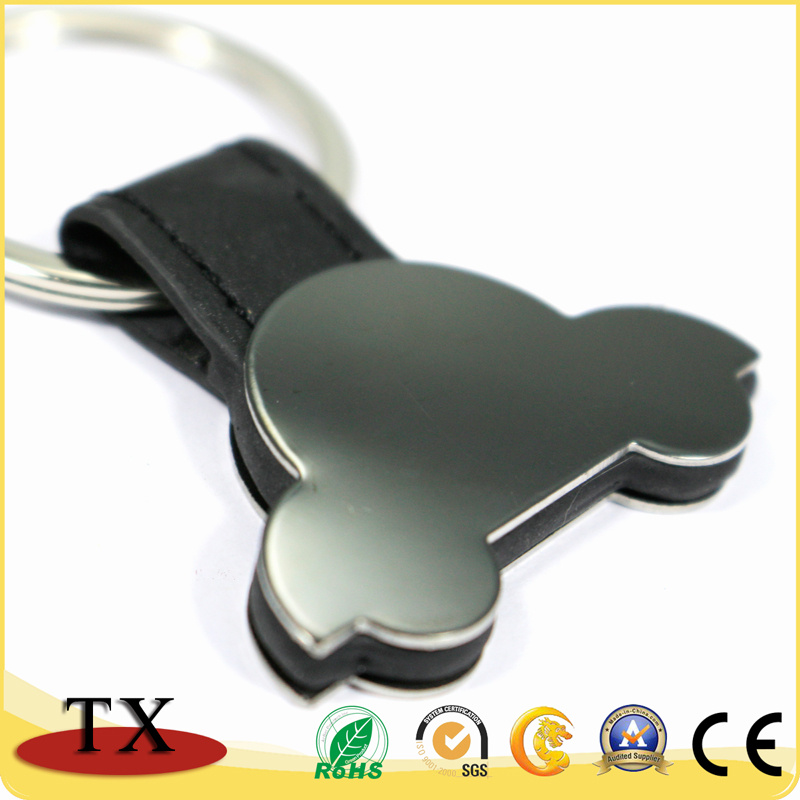 Manufacturer Car Shape PU Leather Key Chain with Custom Logo