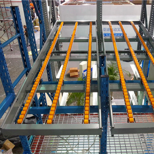 Fifo Flow Through Racking for Live Storage