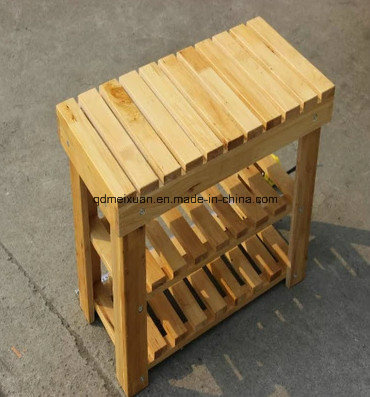 Solid Wooden Shoe Rack (M-X3057)