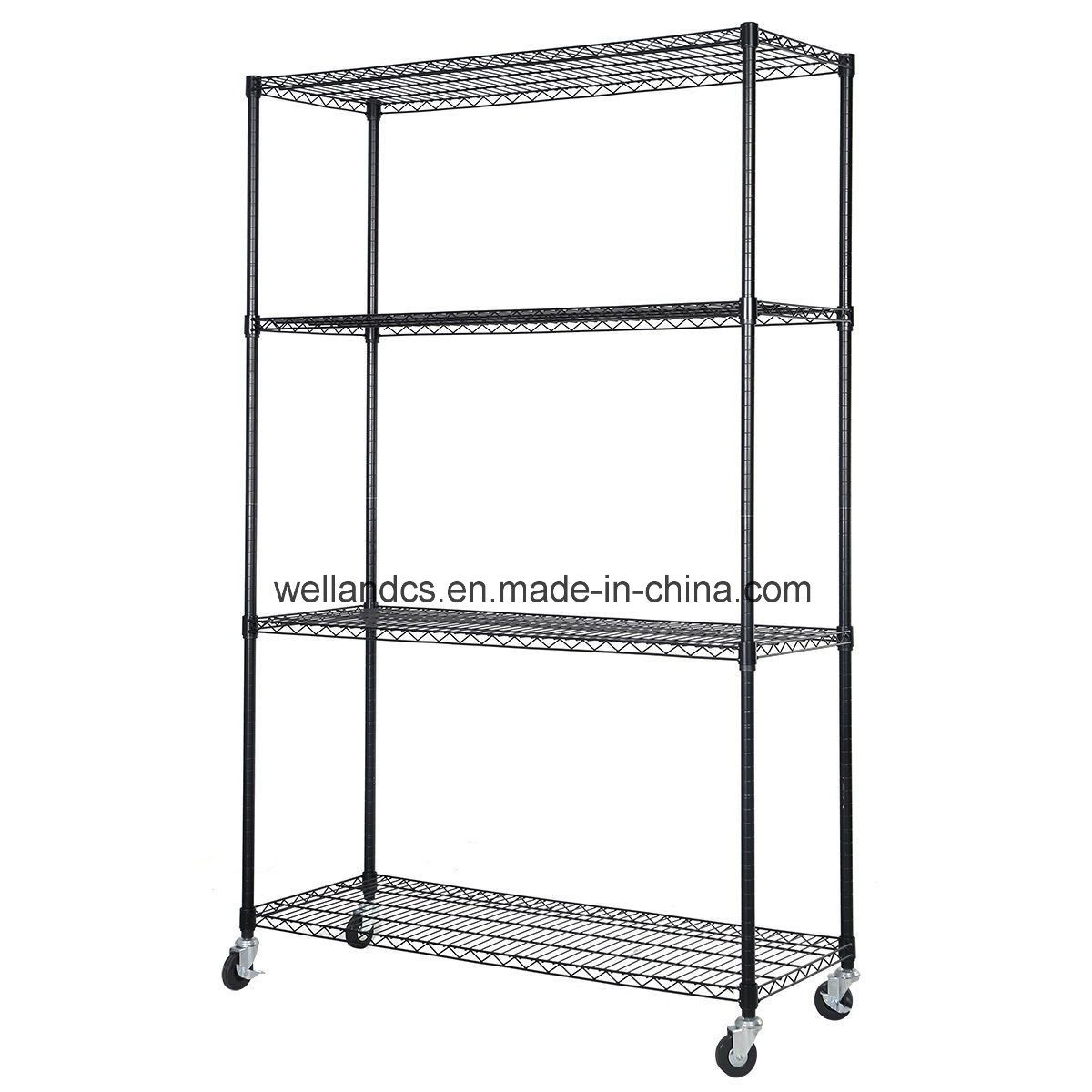Mobile 4 Shelf Adjustable Exhibition Room Display Storage Shelving Rack Suppliers