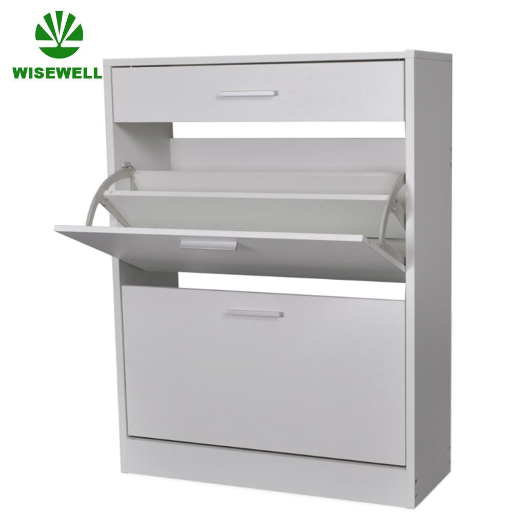 Wooden Shoes Rack Storage Cabinet with Door and Drawer