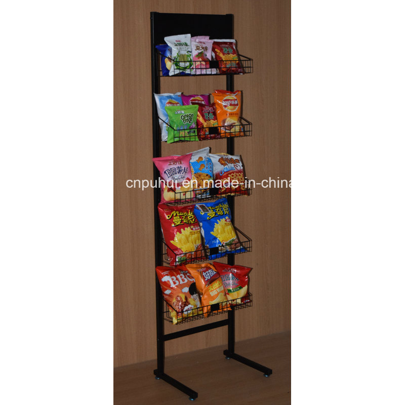 Metal Floor Standing Crisps Display Rack (PHY1071F)