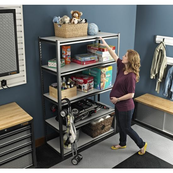 Customized Angle Iron Shelf, Boltless Rivet Shelf / Light Duty Display Shelf Rack