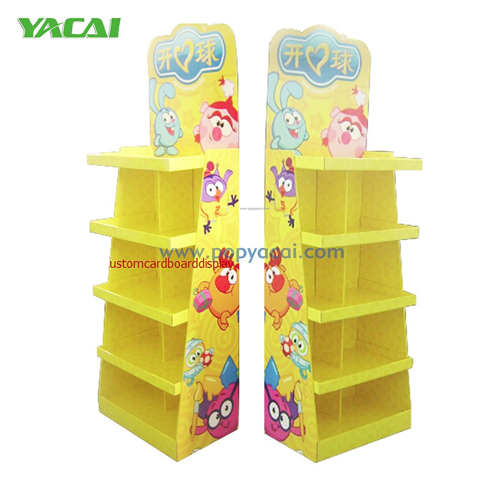 POS Saucer Corrugated Paperboard Display, Toys Floor Carton Display Rack