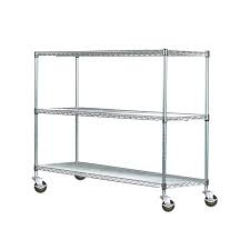 3 Layer Metal Mobile Wire Shelving