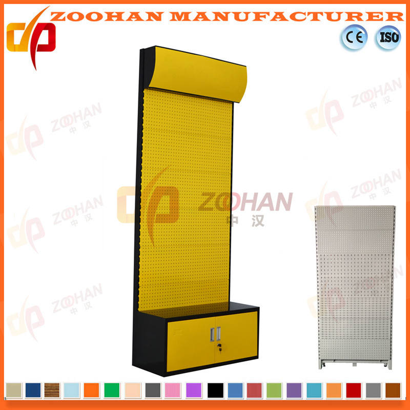 Factory Single Side Steel Supermarket Display Wall Shelving with Light Box (Zhs554)