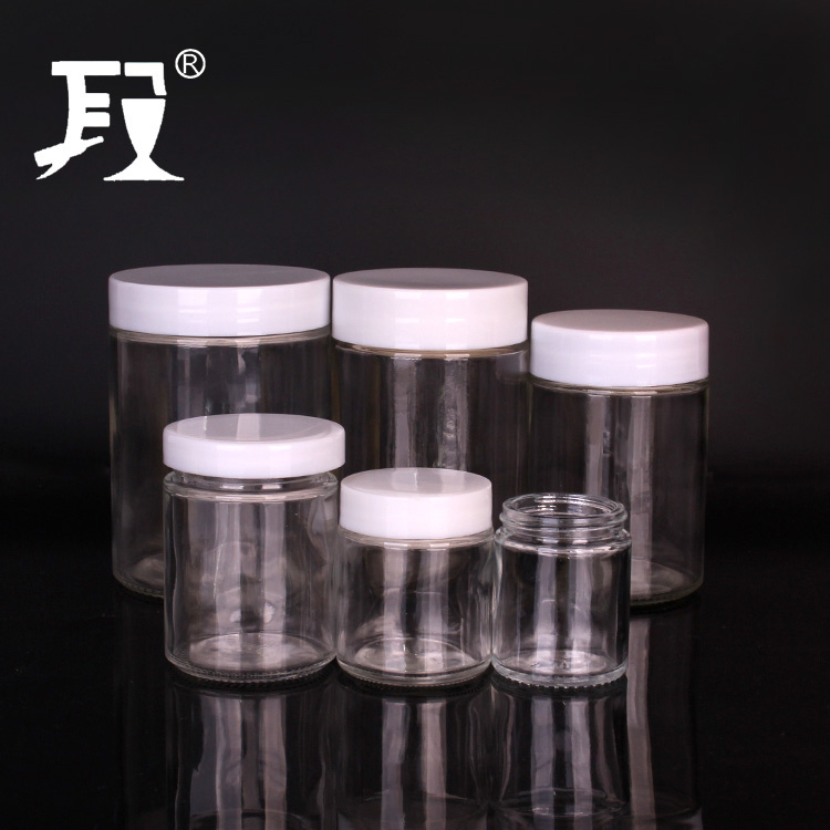 16oz 8oz 4oz Glass Jars with Caps